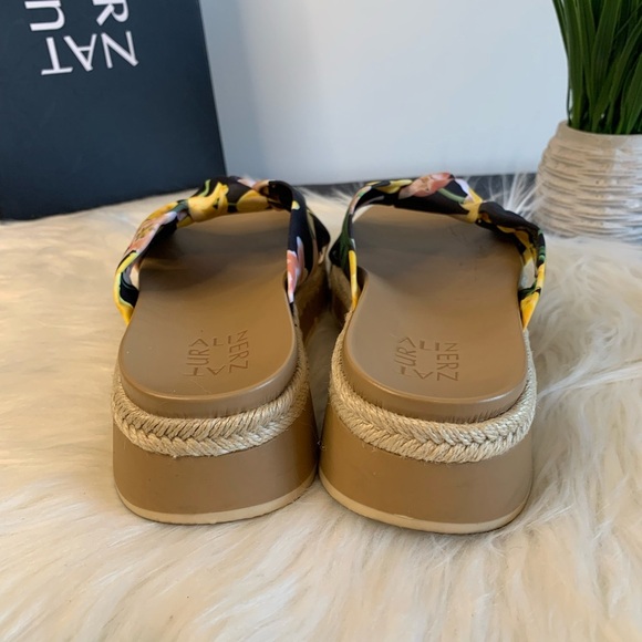 Naturalizer Navy and Yellow Espadrilles with Floral Print - Picture 4 of 7